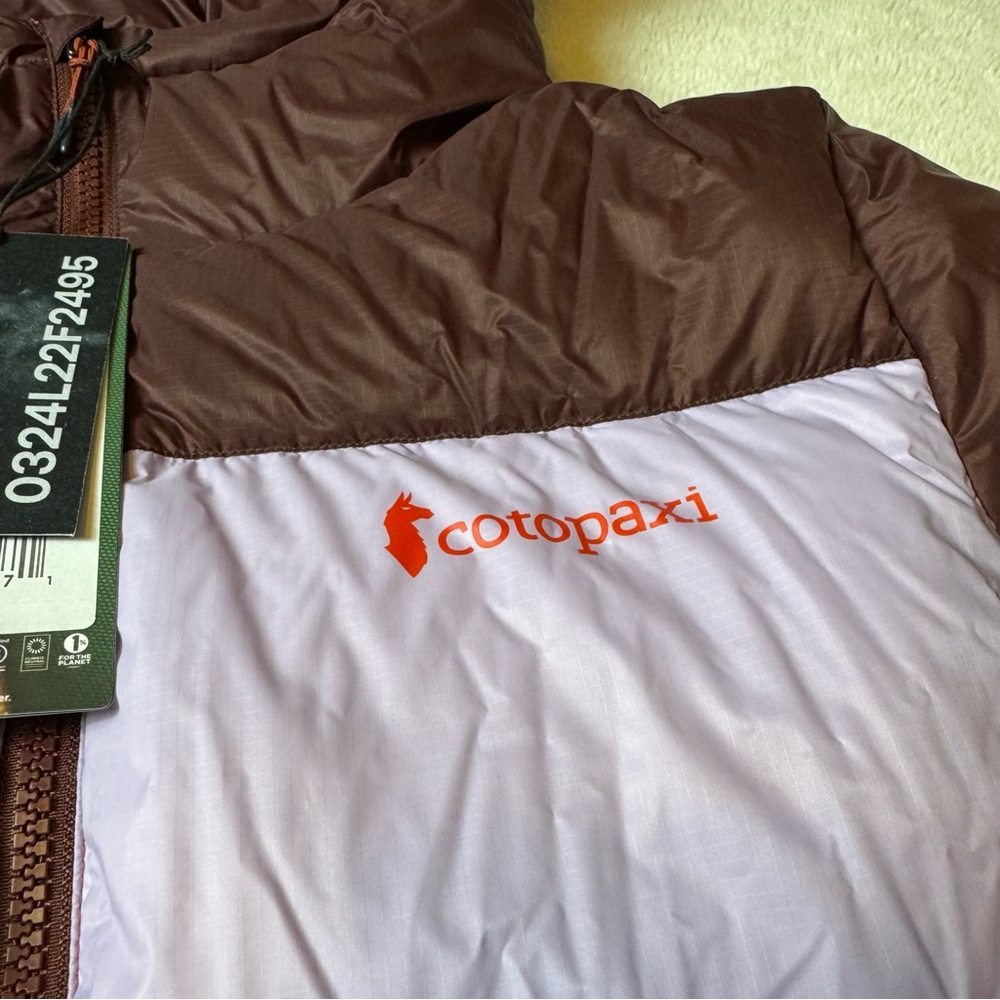 NWT Cotopaxi Solazo Hooded Down Puffer Jacket Women's Size Large Chesnut - Picture 11 of 14